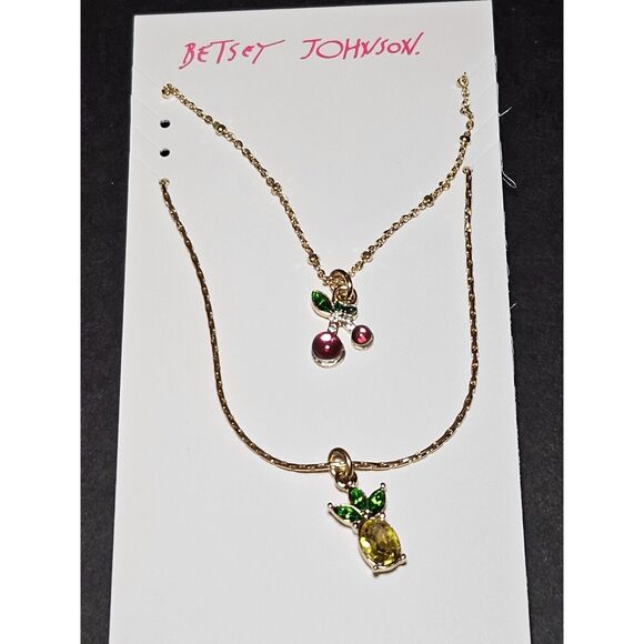 Betsey Johnson gold tone necklace set - Picture 6 of 8